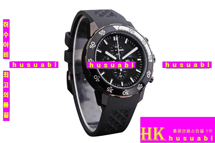 ̴ ǰð귣 Replica IWC Schaffhausen Black Rubber Watchband Mens Japanese Quartz 44 x 51 mm. YC010-24