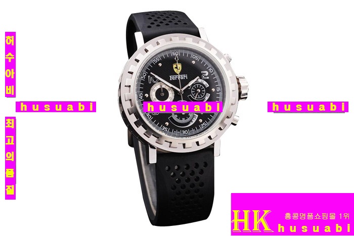  ð Ferrari ǰð Replica Ferrari Men Black Rubber Strap Japanese Quartz Movement. YC001-9