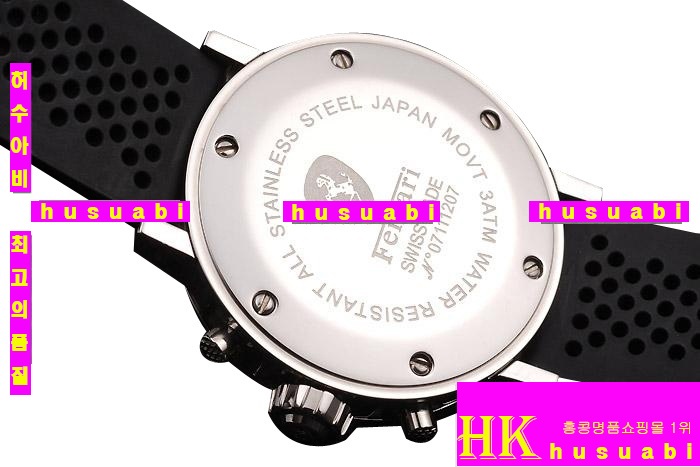  ð Ferrari ǰð Replica Ferrari Men Black Rubber Strap Japanese Quartz Movement. YC001-9