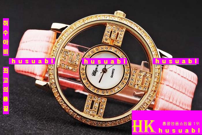 ĵ ڽð Replica Chopard Japanese Quartz MOVEMENT 18k yellow gold Case Bezel Pink Bracelet Women. sa-5