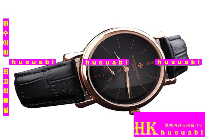 ٽܽźƾ ڸǰð Replica Vacheron Constantin Black Dail Black Crocodile Leather Strap Automatic Movement 33 mm vc42 A026