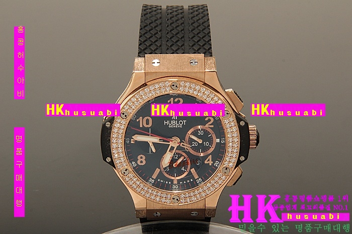 HUBLOT - ð BIG BANG CHRONOGRAPH ROSEGOLD BLACK DIAL DIAMOND